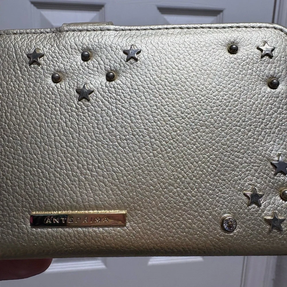 NEW Anteprima cell phone case gold card holder magnetic closure quiet luxury